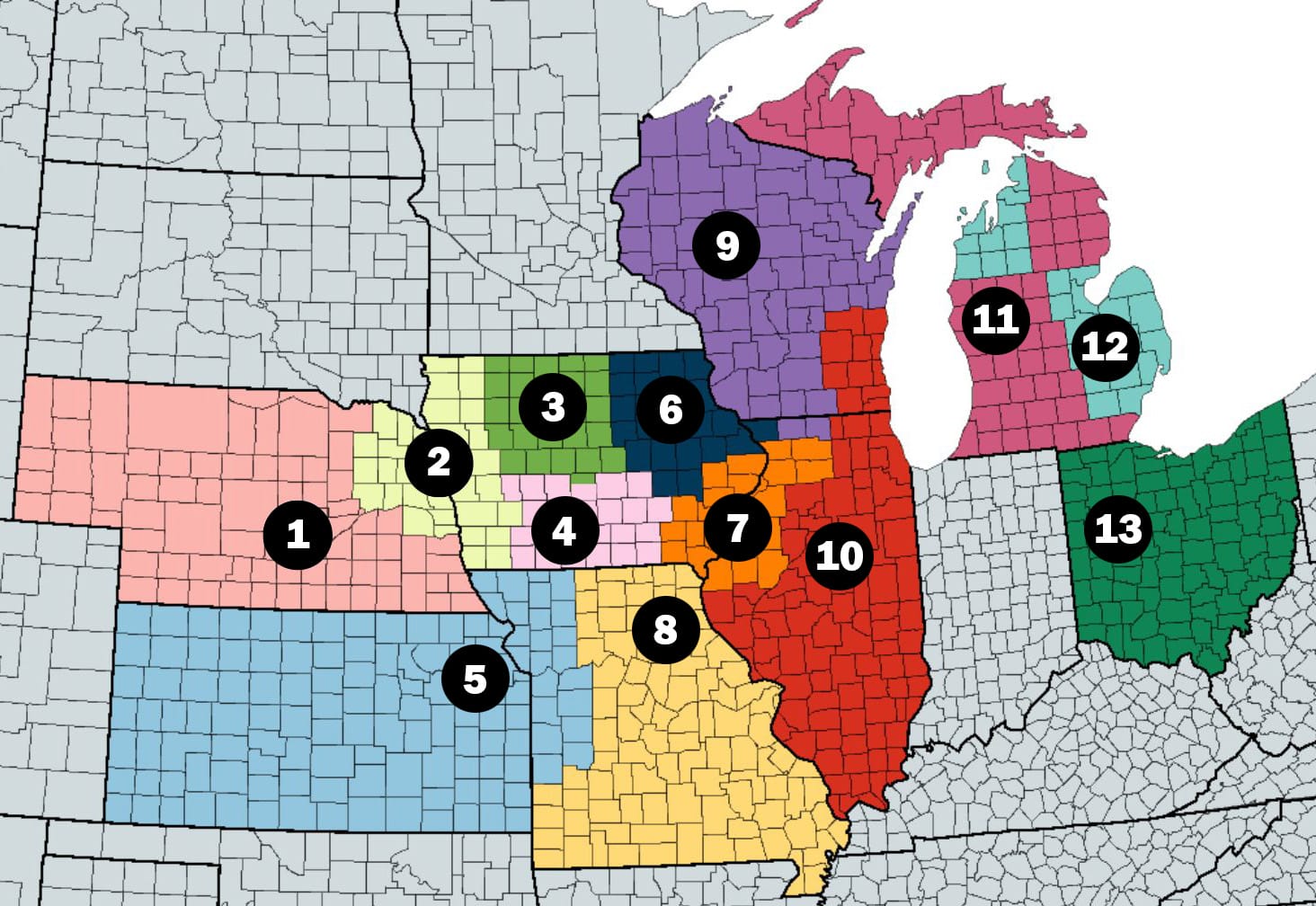 MWAS Sales Territory Map
